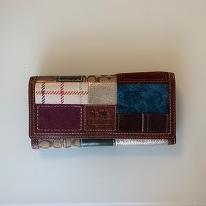 COACH Holiday Patchwork Slim Envelope Wallet